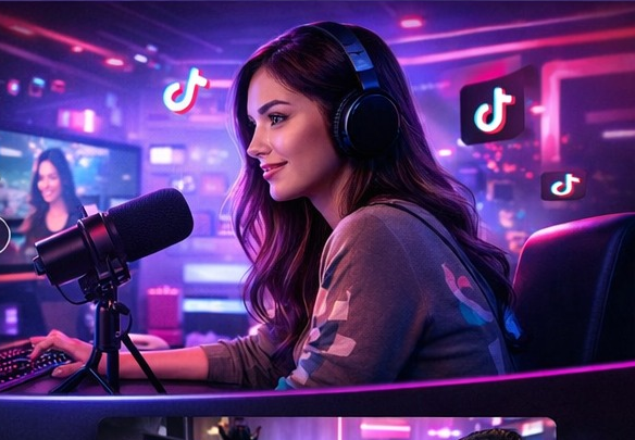 Operatoare la microfon